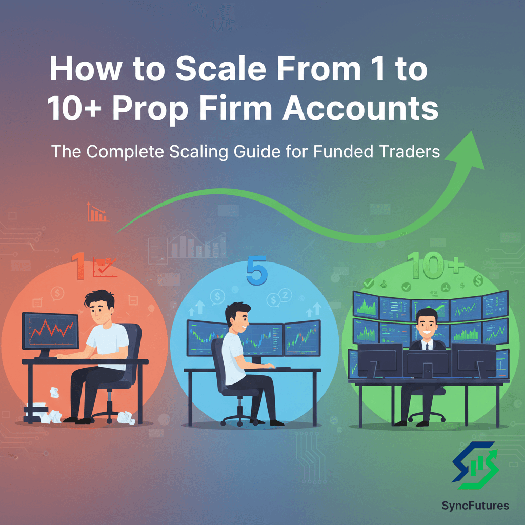 How to Scale From 1 to 10+ Prop Firm Accounts (Complete Guide)